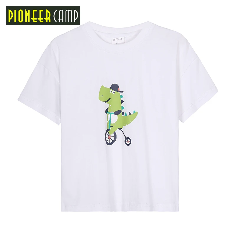 Pioneer Kids/летние футболки для мальчиков с принтом дракона хлопковая футболка
