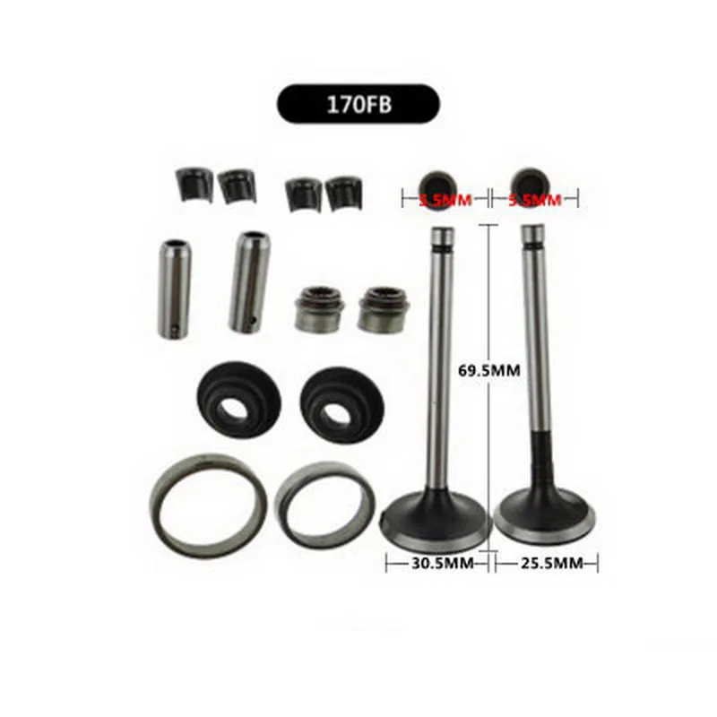 170F 173F 178F 186F 186FA 188F части дизельного двигателя клапан в сборе комплект - Цвет: 170F