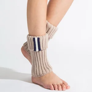 Женские короткие трикотажные гетры, с манжетами, 3 цвета, 1 пара