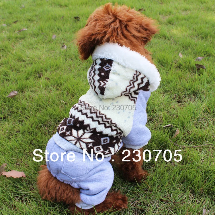 Милая хлопковая одежда со снежинками для щенков и собак Новогодняя костюмы