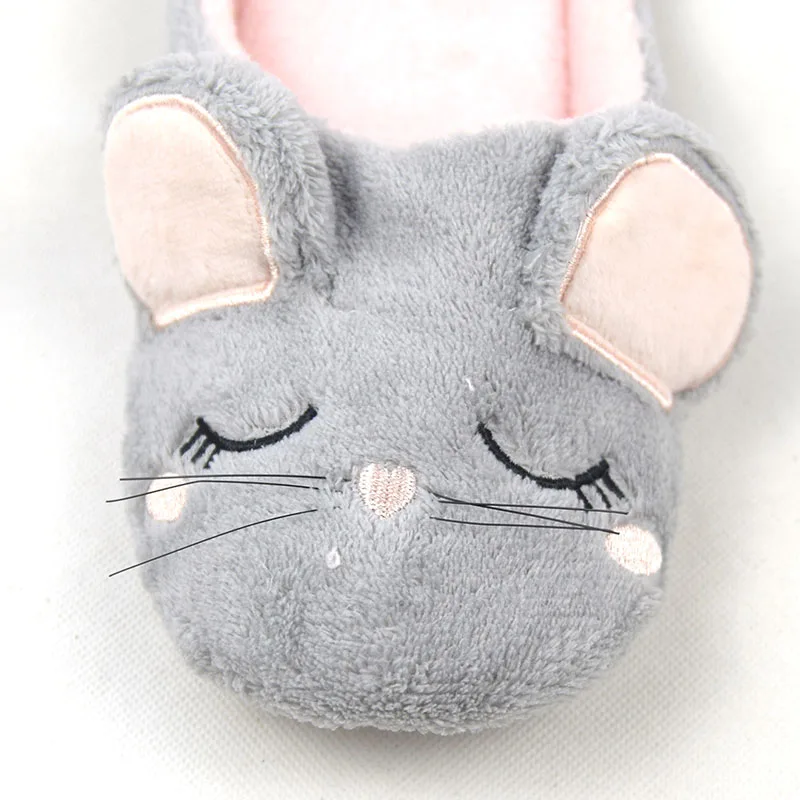 Новинка весна осень домашние хлопковые плюшевые тапочки FAYUEKEY с мультяшной мышью