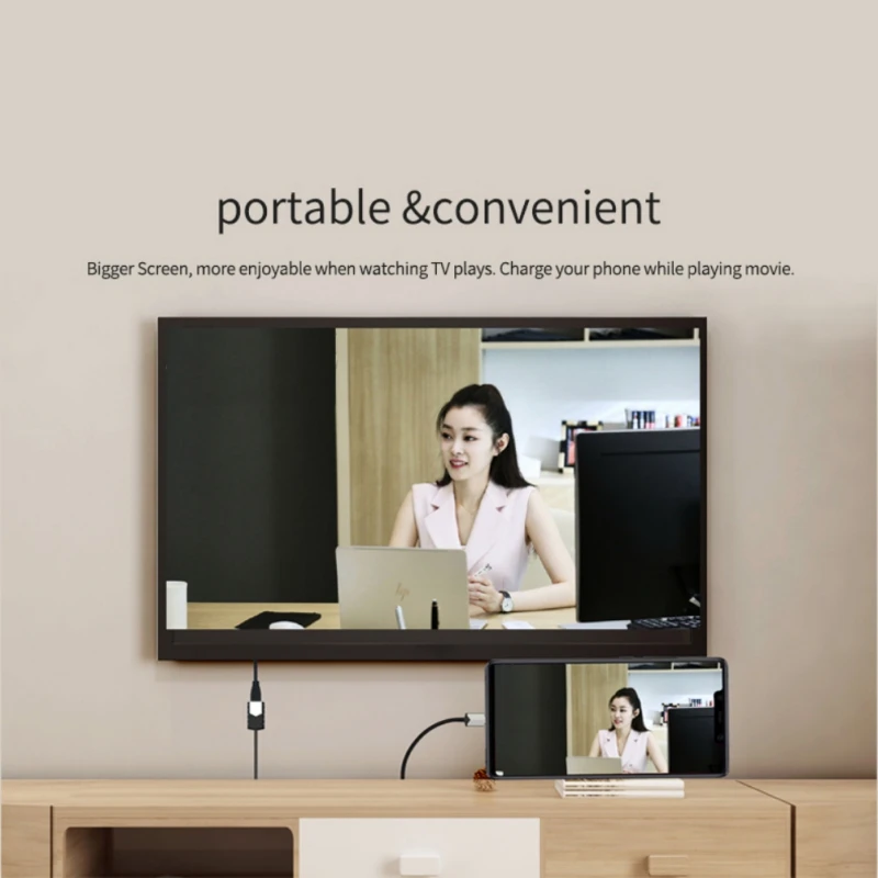 Тип-c к HDMI Беспроводной экранный преобразователь 4 K высокой четкости Plug-and-игровой адаптер Разъем для проектор для телефона телевизор ПК