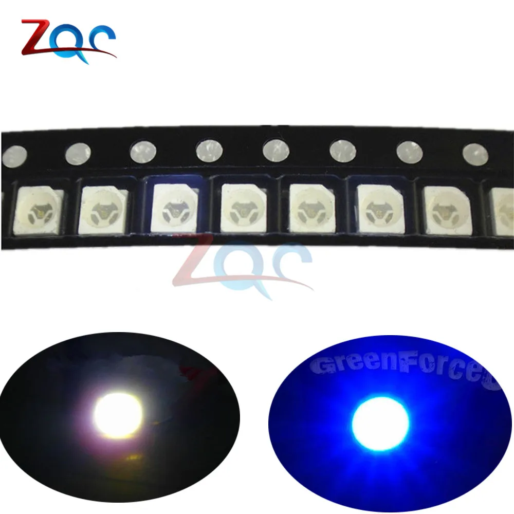 100 шт. 3528 белый желтый синий супер яркий светодиодный Диод 1210 SMD 20 мА|smt led|smt smdsmt 2 |