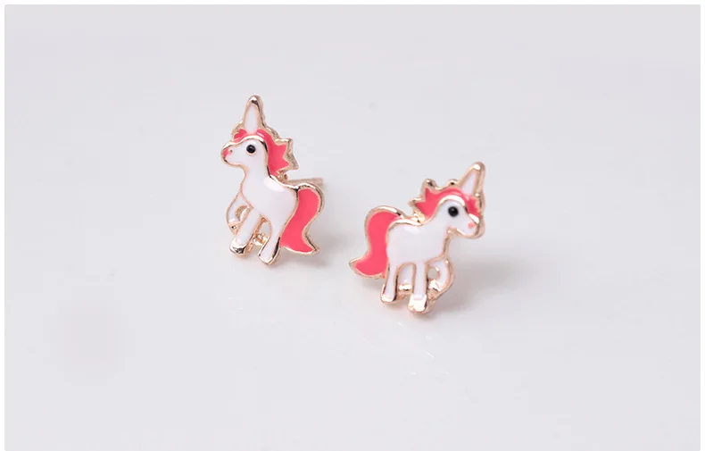 

unicorn necklace Cartoon Horse Set Chain Unicorn Necklace Kids Jewelry Girls Best Gifts wholesale lots bulk