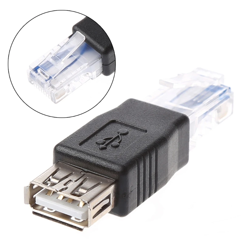 TCAM 2 шт. USB тип A Разъем для Ethernet Интернет RJ45 разъем адаптер конвертер| |