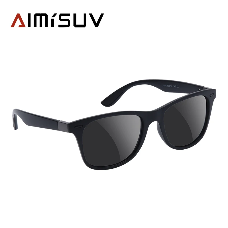 C3Gray AIMISUV, поляризационные солнцезащитные очки для мужчин и женщин, классические, с заклепками, квадратная оправа, защита от солнца, glasse для мужчин, для вождения, Ретро стиль, фирменный дизайн, очки, UV400 - Цвет линз: C3Gray