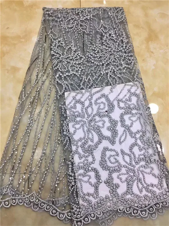 French African Lace Fabric Guipure Sequined Beaded Cotton Cord Tulle Nigerian Tissu Mesh India For Wedding Dress wine red | Дом и сад