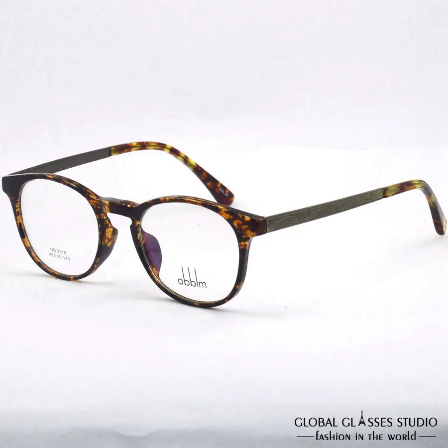 

New Optical Frame High Quality Women Hinge Fashion Demi Acetate Eyeglasses Eyewear 2518