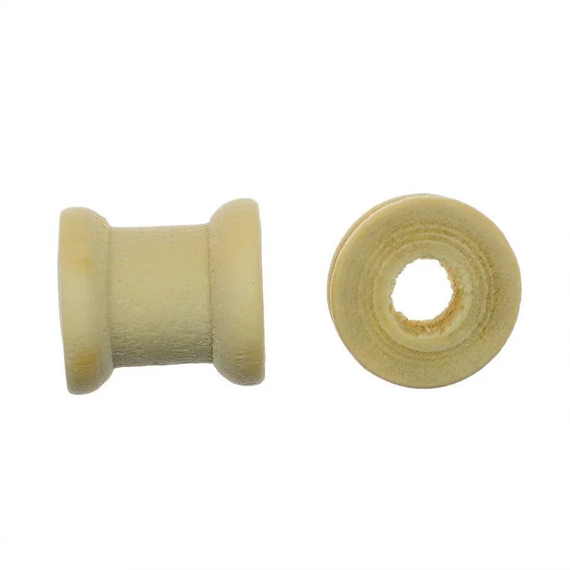 100 шт. натуральные цилиндрические деревянные катышки нитей 14 мм x 12 6 для