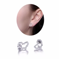 tiny africa map stud earrings pave setting aaa cubic zirconia goldsilver african earrings african jewelry e8015