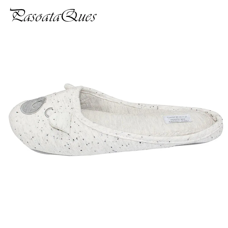 Симпатичные хлопковые домашние женские тапочки с животными мультяшная зимняя