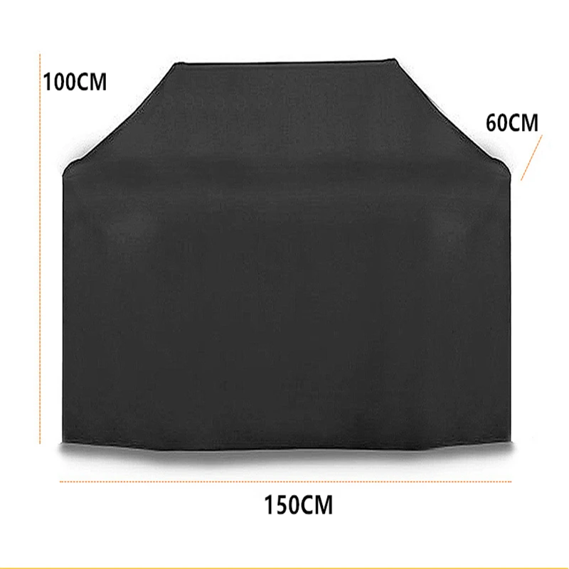Black-M 150x100x60CM Открытый водонепроницаемый Weber барбекю крышка бежевый черный сверхмощный Weber Гриль Крышка защитный хауссе барбекю гриль аксессуары для барбекю - Цвет: Black-M 150x100x60CM