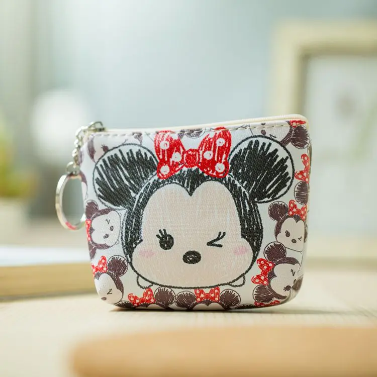 Детский мультяшный кошелек Disney монетница с Микки Маусом для девочек и мальчиков