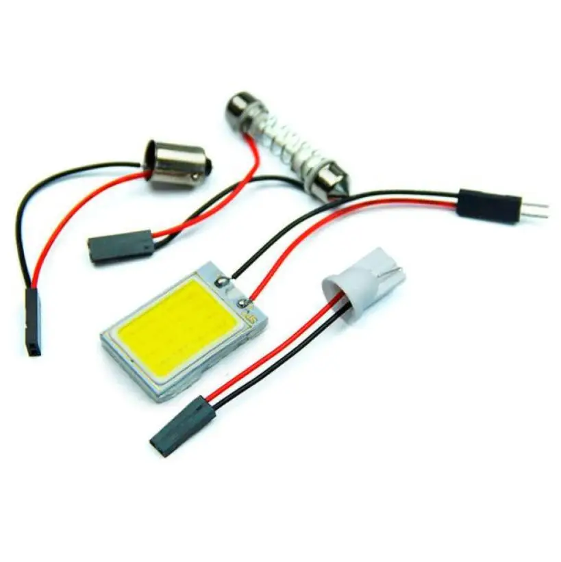Франшиза Автомобильный свет 4 шт 3W 12V 18 COB Автомобильные светодиодные лампы T10 BA9S