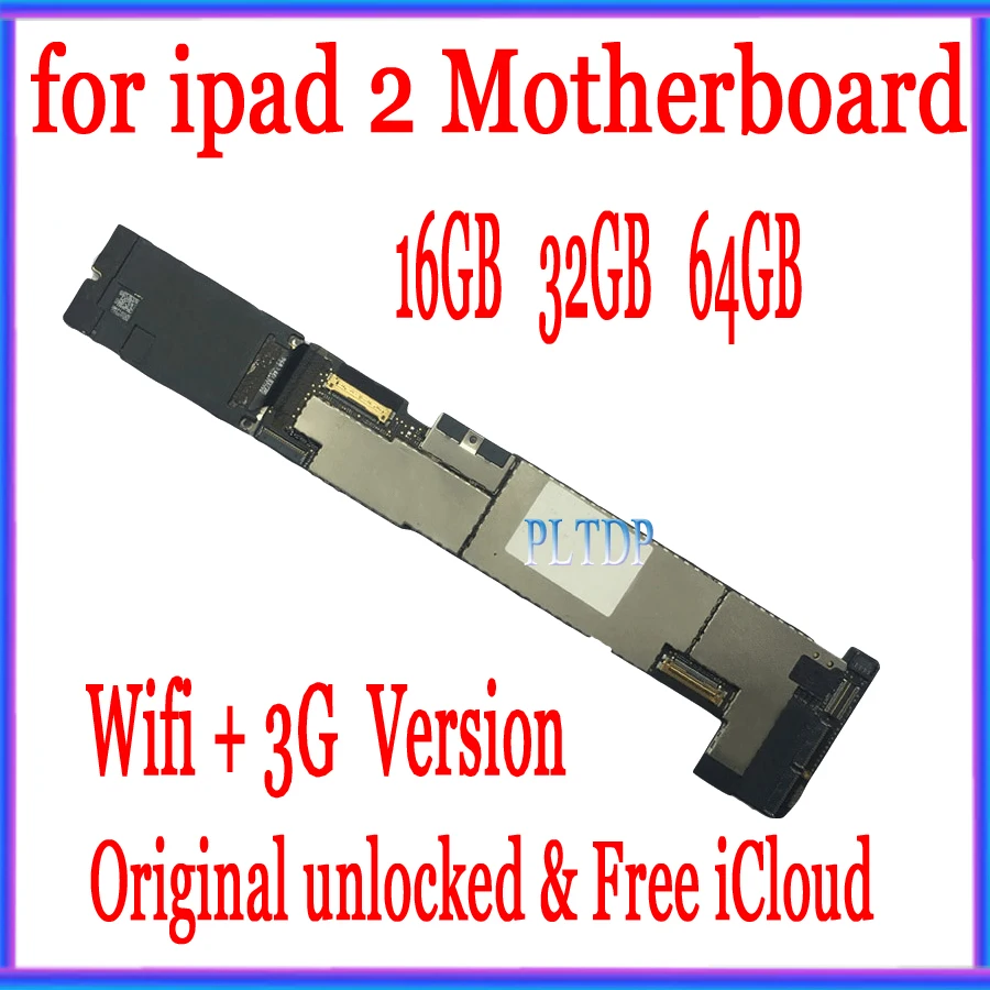 100% Оригинальный Wifi + 3G версия для ipad 2 материнская плата с слотом sim карты 16 ГБ/32