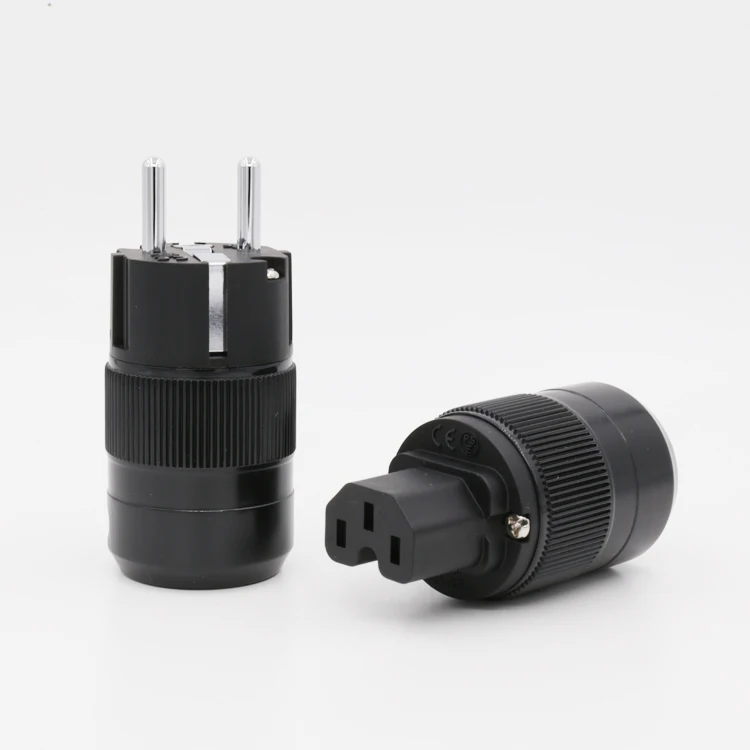 2 пары High End родием EUR Schuko EU Мощность Plug & IEC разъем|power plug|eu power plugiec connector |