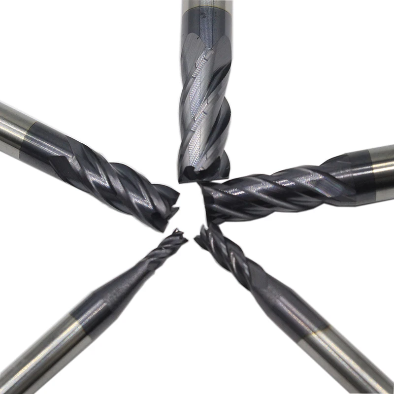 売却 14 ミリメートル 16 ミリメートル 18 ミリメートル 20 ミリメートル 4 フルート HRC50 タングステン超硬フラット正方形フラットエンドミル加工カッタースパイラルビット CNC