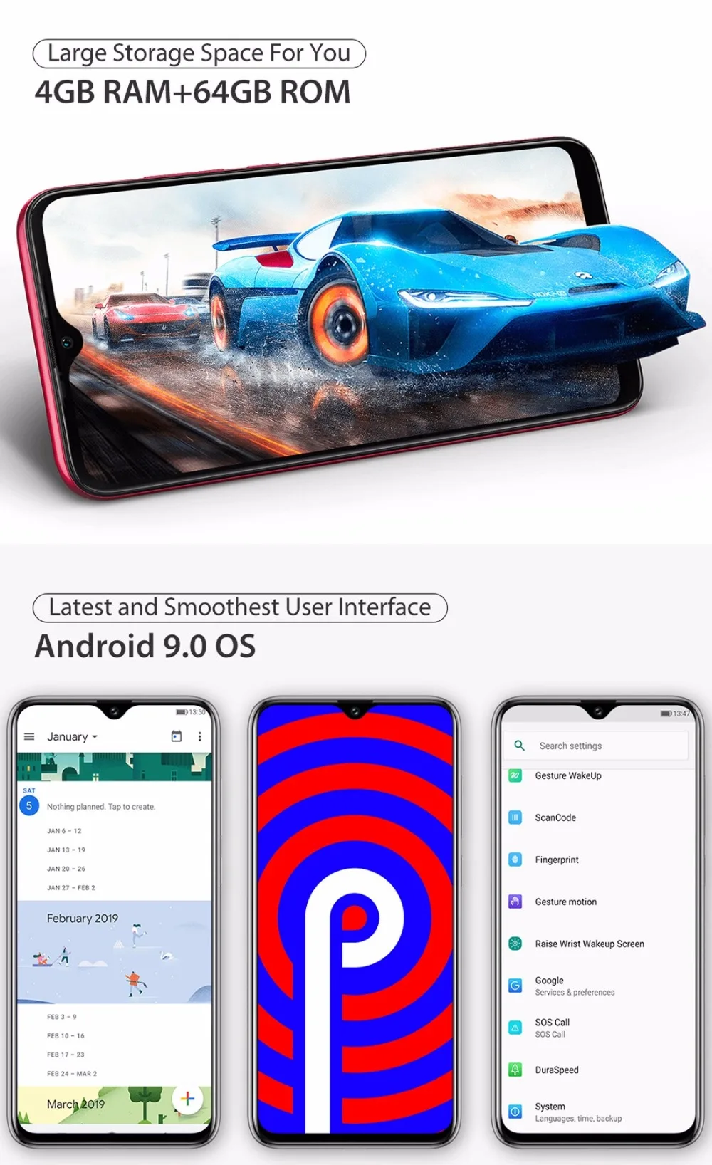 Мобильный телефон Ulefone power 6, Android 9,0, 6,3 дюймов, FHD Helio P35, четыре ядра, 4 Гб+ 64 ГБ, 16 МП, распознавание лица, gps, позиционирование, 4G, смартфон, 6350 мАч