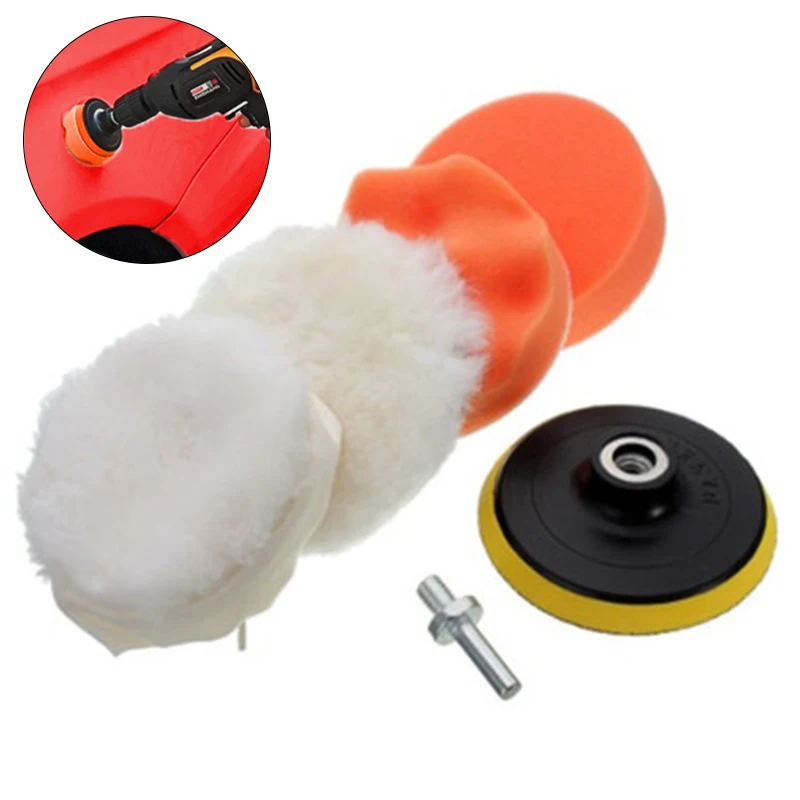 Полировщик автомобиля 5 шт./компл. 4 дюйма Высокая полная полировка и набор ватных