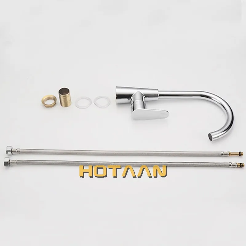 Бесплатная доставка хромированный Кухня кран латунный кухонная раковина