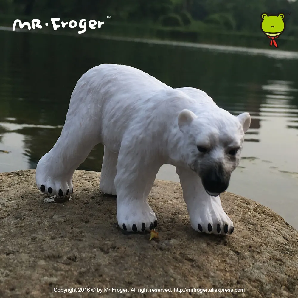 Фото Mr.Froger, модель белого медведя, игрушка, искусственный зоопарк, моделирование, твердые пластиковые ПВХ Куклы, детская научная и образовательн... №3