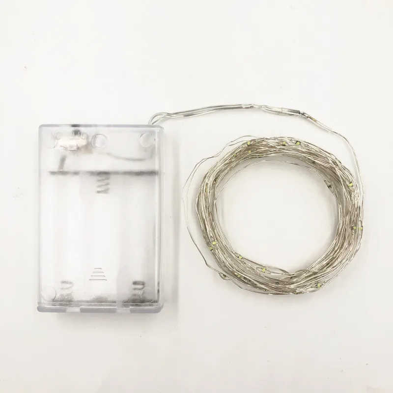 ECLH 2M 5M 10M 100 Led Strings Copper Wire 3XAA Battery Operated Christmas Wedding Party Decoration LED String Fairy Lights | Освещение