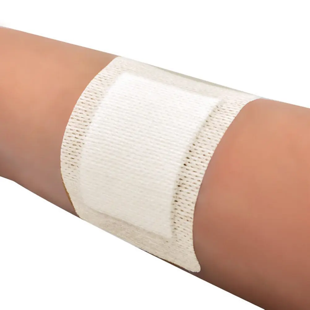 

10Pcs Hypoallergenic Non-woven Medical Adhesive Wound Dressing Band aid Bandage Large Wound First Aid Outdoor 6*7cm Large Size