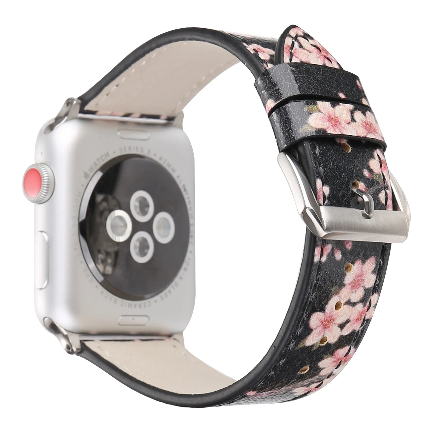 Производитель Кожаный ремешок для iwatch 4 3 2 1 Apple Watch 38 мм 42 40 44 цветочный