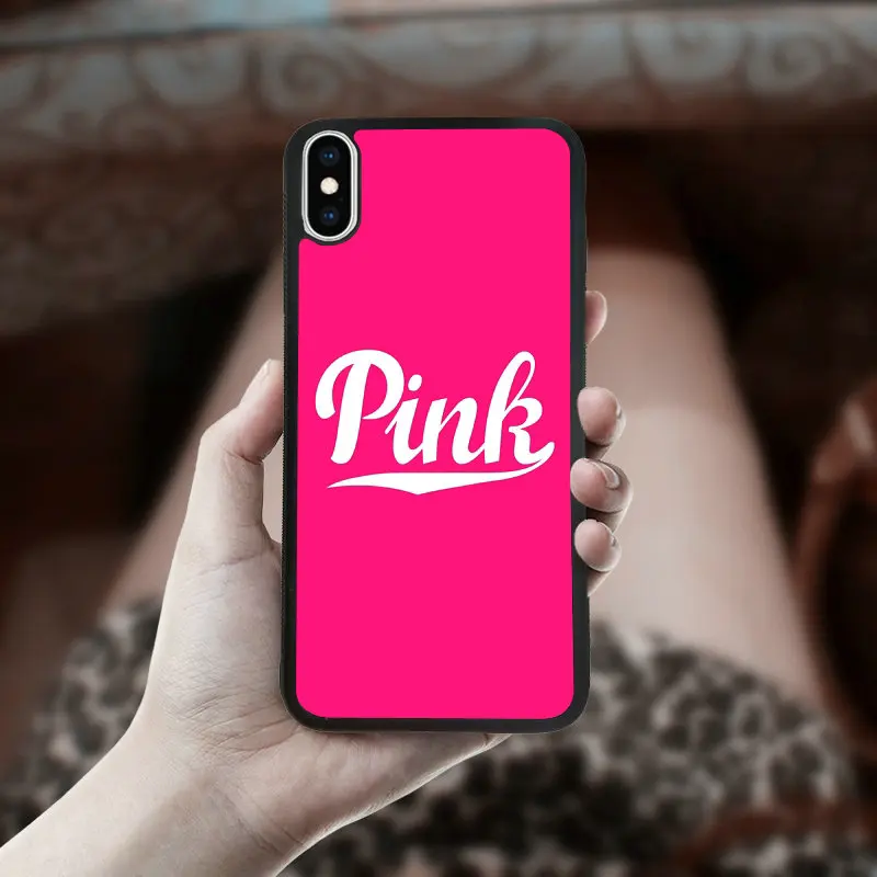 Розовый VS модный бренд конфеты для iphone XS Max чехол в установлены Чехлы мягкая