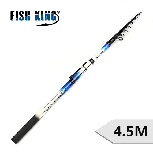 Blue-4.5m Рыбы Король рок углерода жесткие удочки CW 15g г 8-12 Secs стандартный 3,6 м- 6 м Рыбалка океан удочка - Цвет: Blue-4.5m