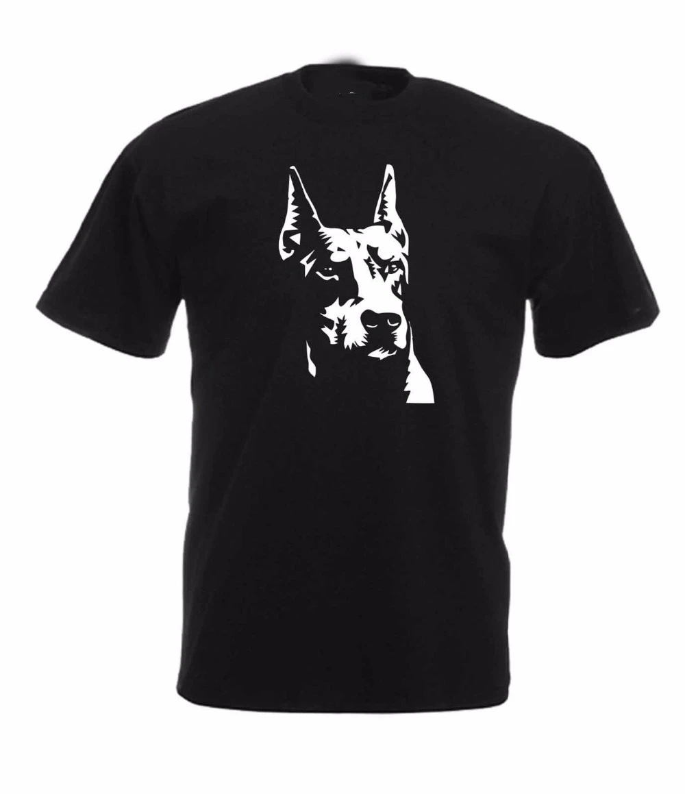 

Newest Style Printed Men Low Price Round Neck Men Tees Doberman Pet Dog Animal Xmas Birthday Gift Idea Mens Tee shirt