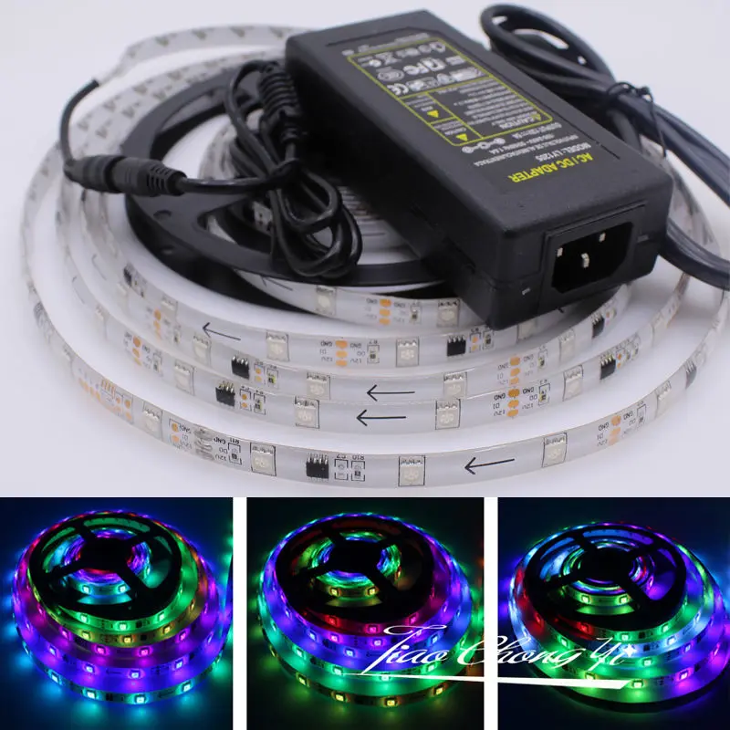 5 м WS2811 5050 лошадь гонки RGB полный цвет 150LED полоса IP65 + 5A 12 в ЕС/США