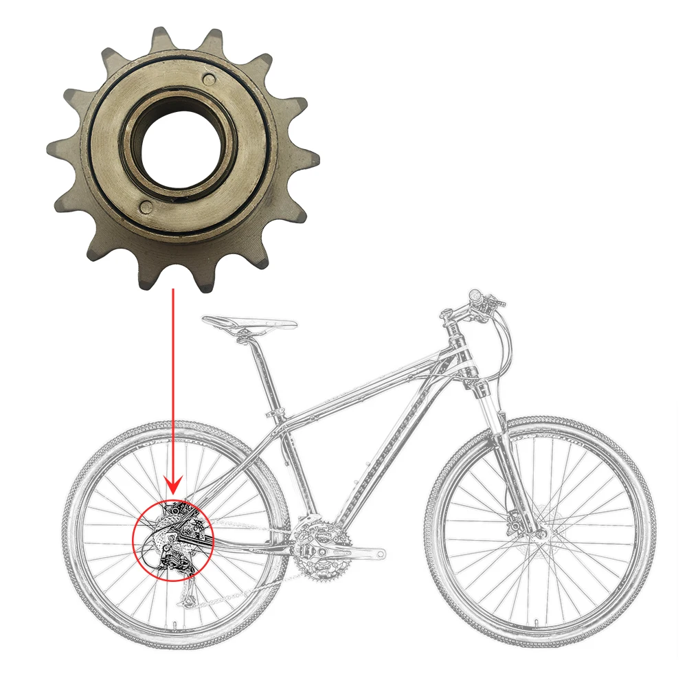 Велосипед Freewheel 14/16T 18 мм 34 односкоростной маховик Звездочка Шестерня Аксессуары
