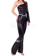 2014 New Arrival Factory Direct Quick Delivery Shiny Metallic Single Sleeve Catsuit | Тематическая одежда и униформа