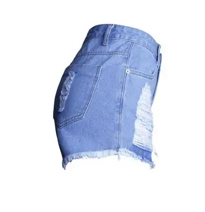 2017 женские летние рваные с высокой талией Джинсовые шорты керлинг джинсовые