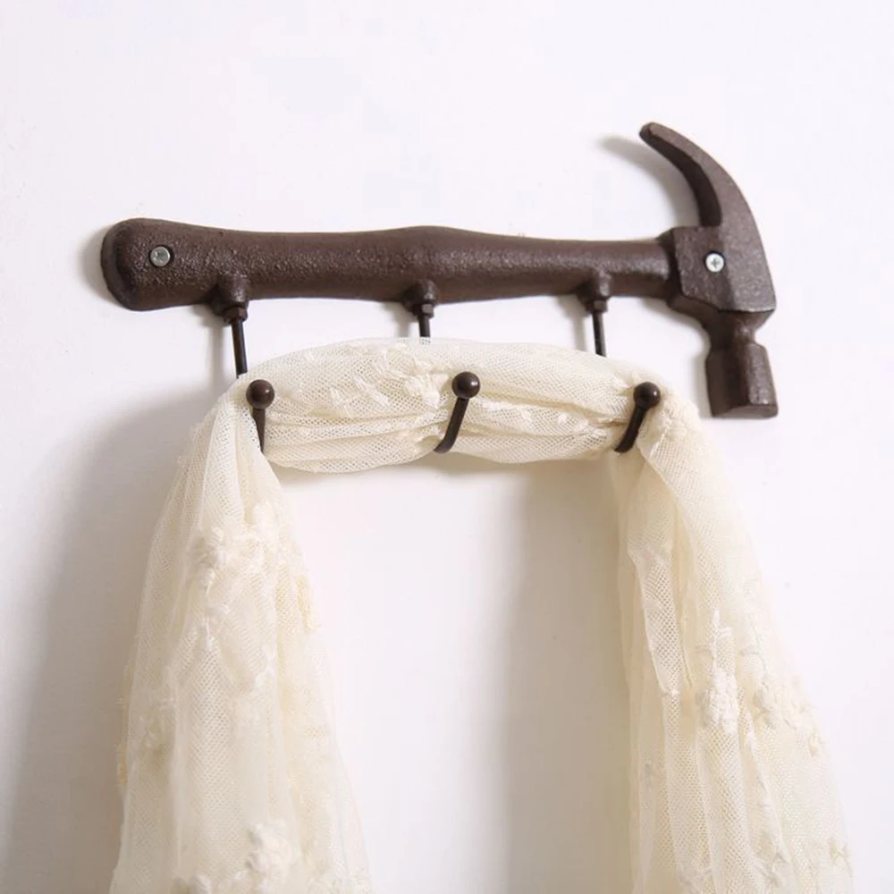 Ретро Крюк с железным молотком для одежды крючок полотенец винтажный стиль