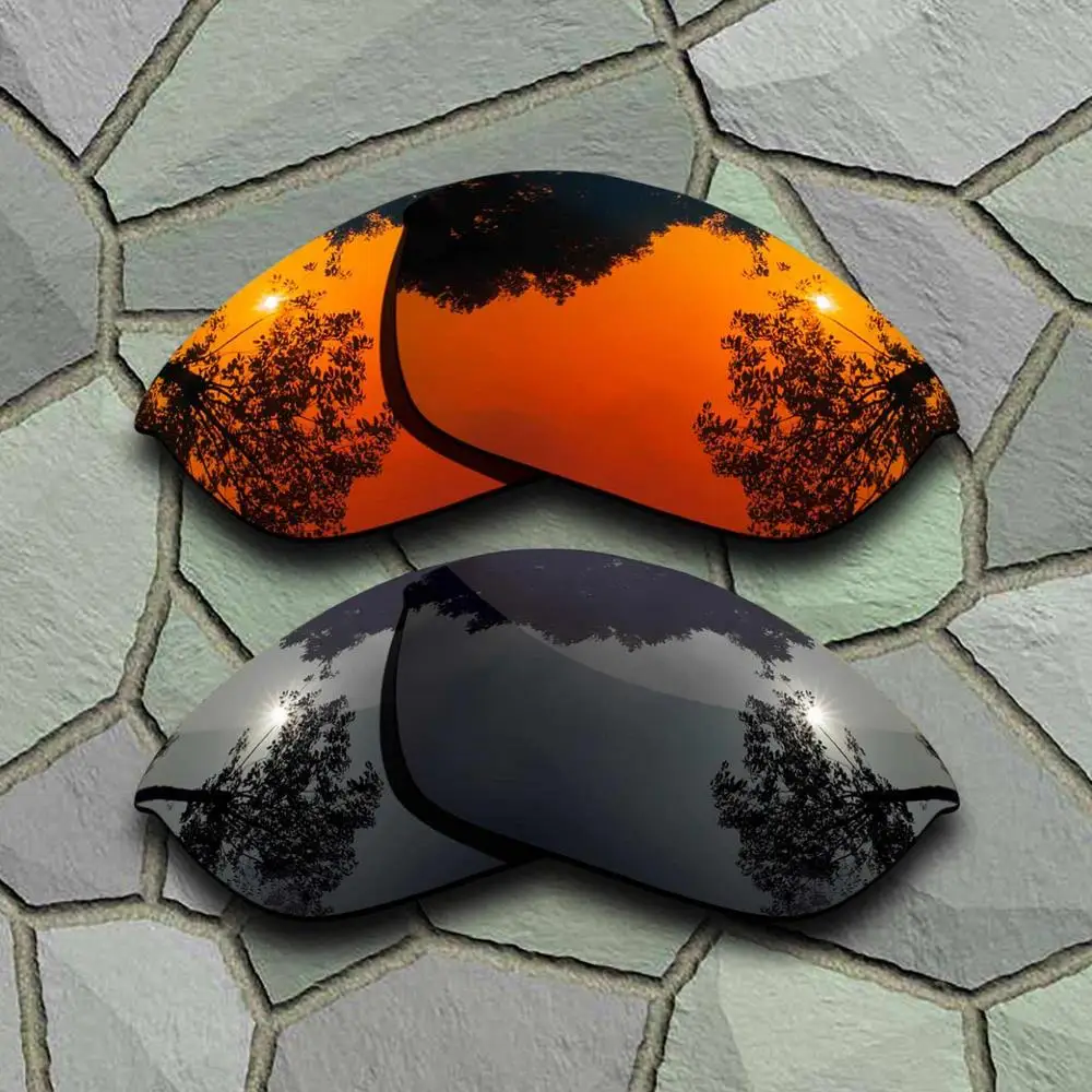 Black-Red Orange Солнцезащитные очки поляризационные Сменные линзы для Окли полукуртка 2,0-разновидности - Цвет линз: Black-Red Orange