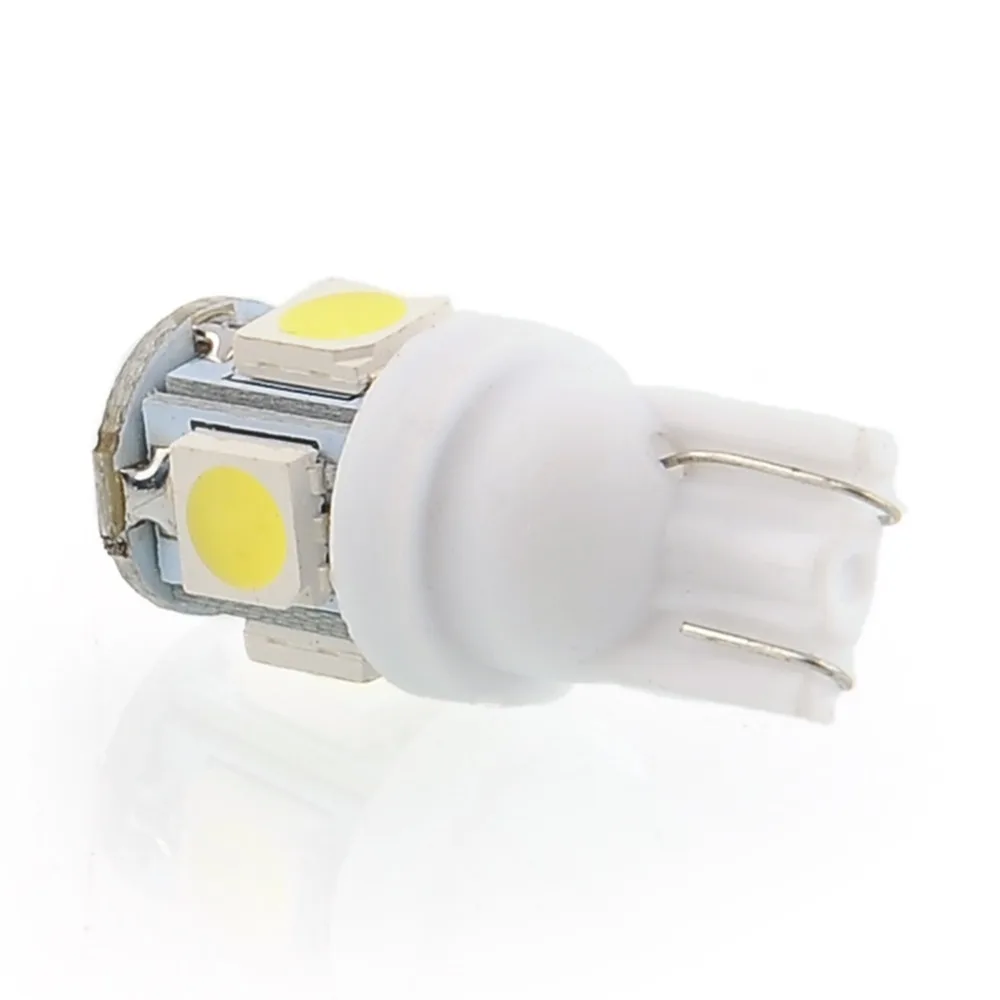 10x T10 Белый 5050 5 SMD светодиодный 12V W5W 194 автомобиля боковой хвост светильник лампа