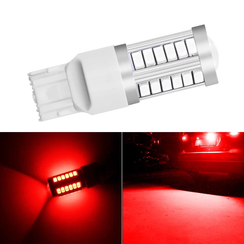 2 шт. T20 7440 W21W WY21W 33 smd 5730 5630 Светодиодный автомобиль желтый Поворотная сигнальная лампа красный тормозной светильник белого Авто Задние фонари 12V