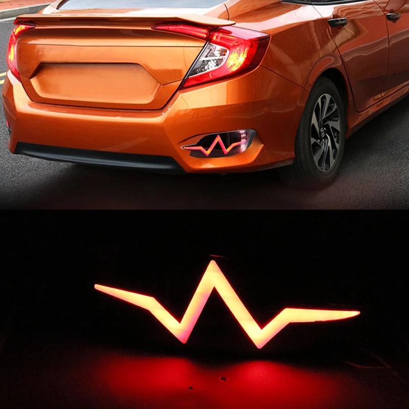 ROADOT отражсветодио дный атели светодиодный задний бампер фонарь для Honda Civic 2016 2017