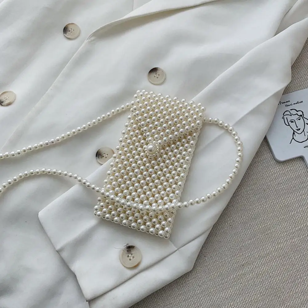 Кошелек для монет Женский жемчужный чехол-кошелек мелочи чехол ключей маленький