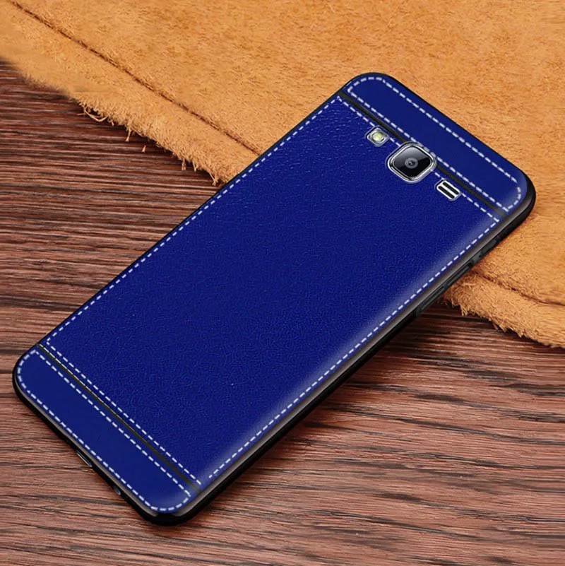 Для Galaxy J7 J700 J700F J700H J700M с текстурой под кожу мягкий TPU чехол для samsung Galaxy J7 Neo J701F J701M J701MT J701 - Цвет: Blue