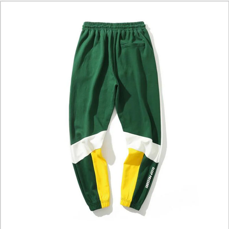 Мужские спортивные брюки в стиле хип-хоп темно-синие повседневные подходящие по