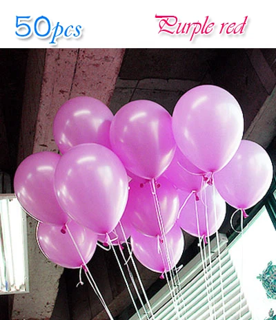 purple red 50pcs 50 шт./лот Свадебные Воздушные шарики черный 10 дюймов Латекс утолщение воздушные шары мяч шарики для вечеринок детские игрушки ребенок жемчужина воздушные шары для дня рождения - Цвет: purple red 50pcs
