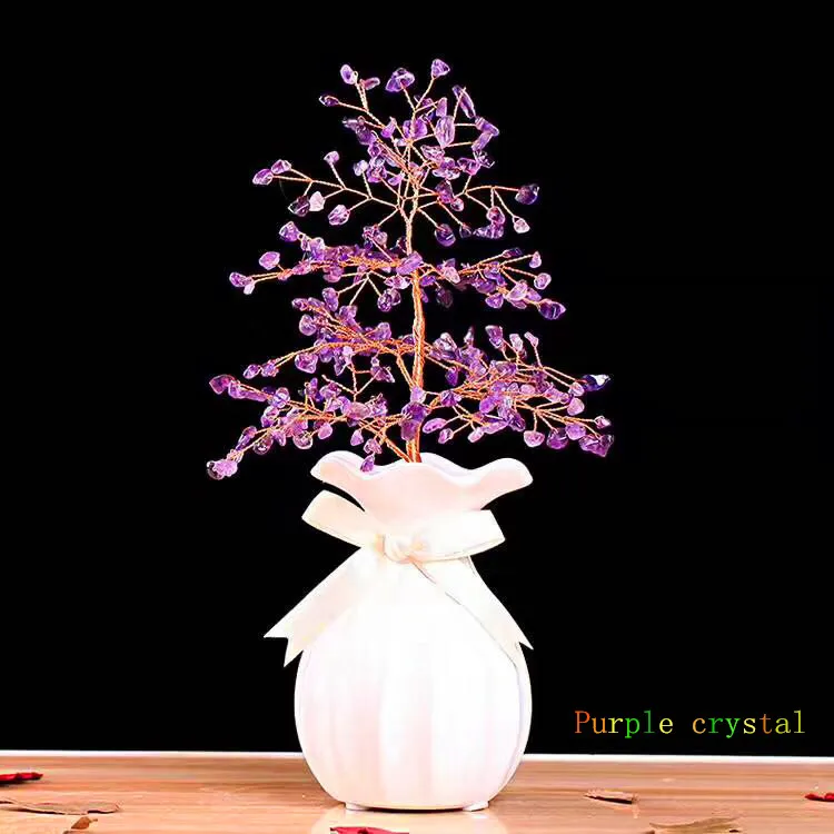 

1pcs Home office small set ceramic vase hand - made gravel rich tree