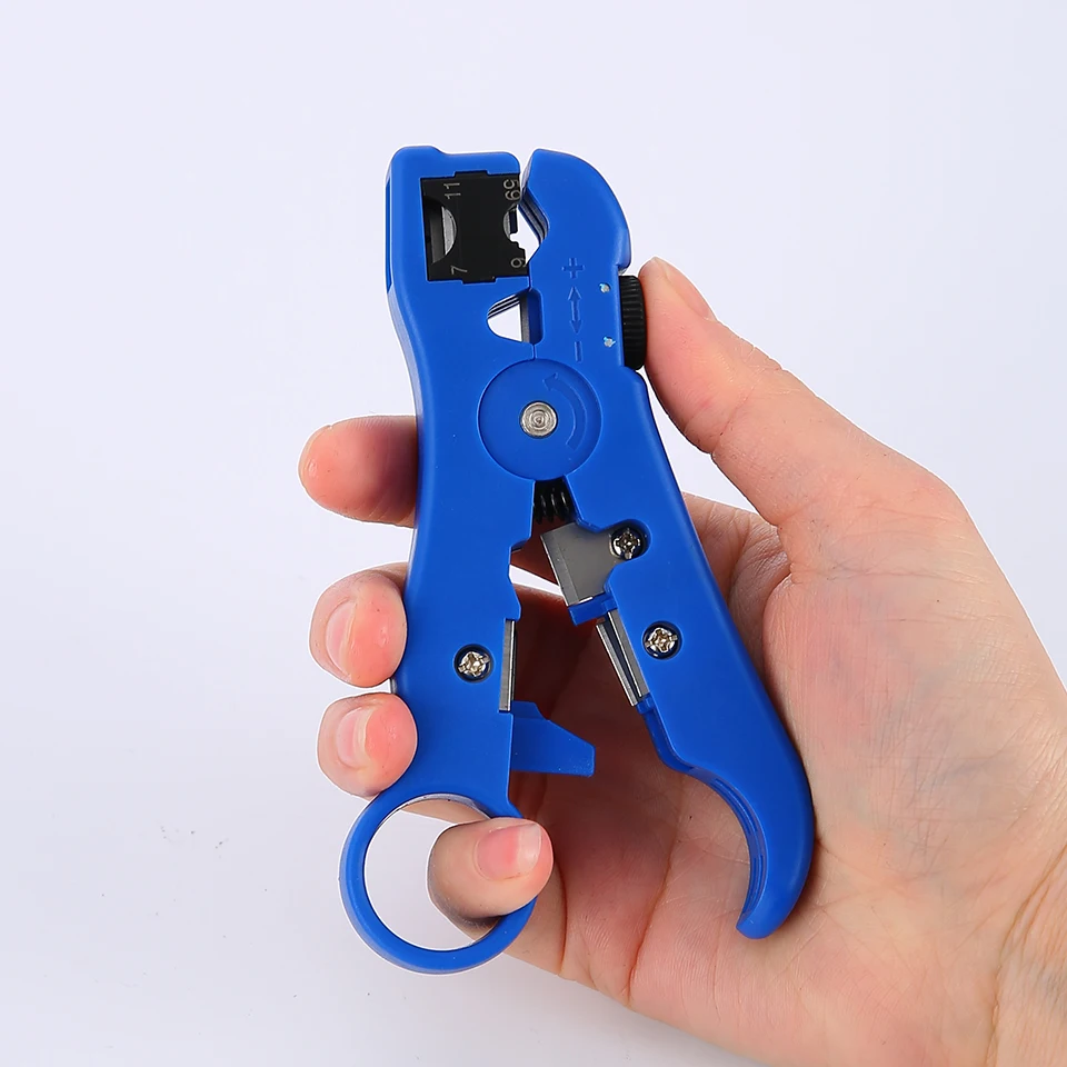 Wire stripper tool cable for RG59 RG6 RG7 RG11 coaxial universal stripping plier round and flat |