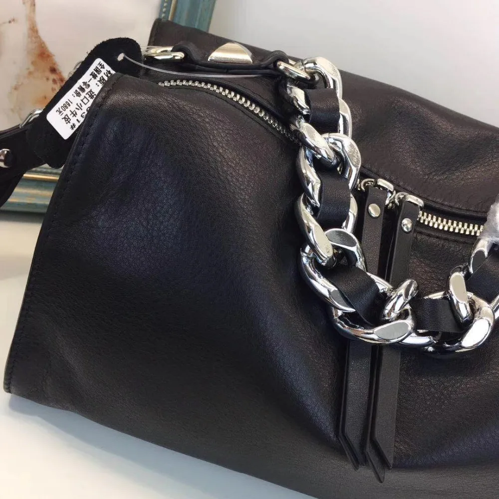 new arrival women genuine leather wide shoulder strap messenger handbag retro famous brand designer Boston European bag
