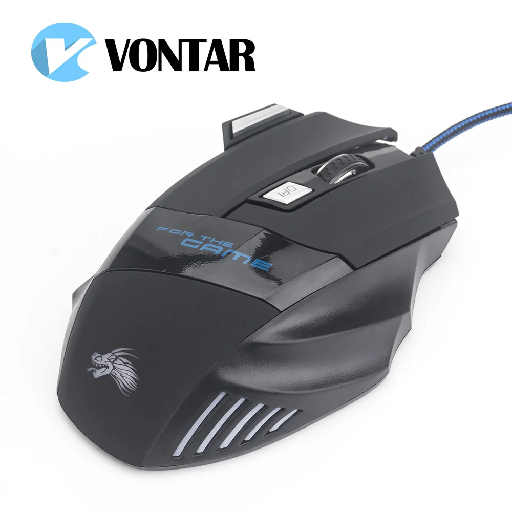 Профессиональная игровая мышь VONTAR 5500 DPI 7 кнопок светодиодная оптическая USB Проводная для профессионального