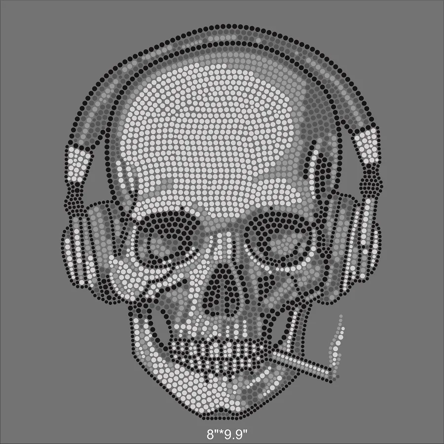 25 шт./лот череп исправление термоклейкие кристаллы-стразы Дизайн Bling для