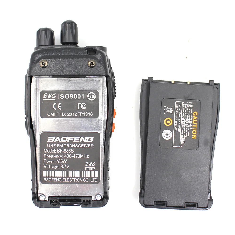 2PCS/LOT Best Selling BF-888 Portable Walkie Talkie UHF 400-470Mhz 5W 1500MAh Li-ion Cheap Two Way Radio | Мобильные телефоны и